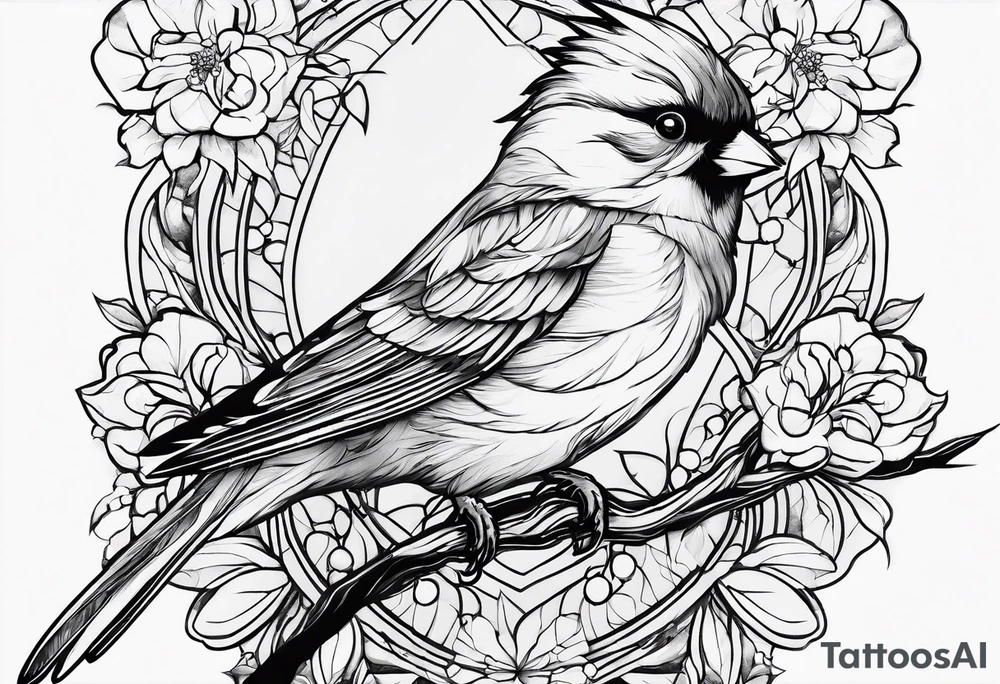 outline of two birds tattoo idea