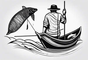 Native fisherman tattoo idea