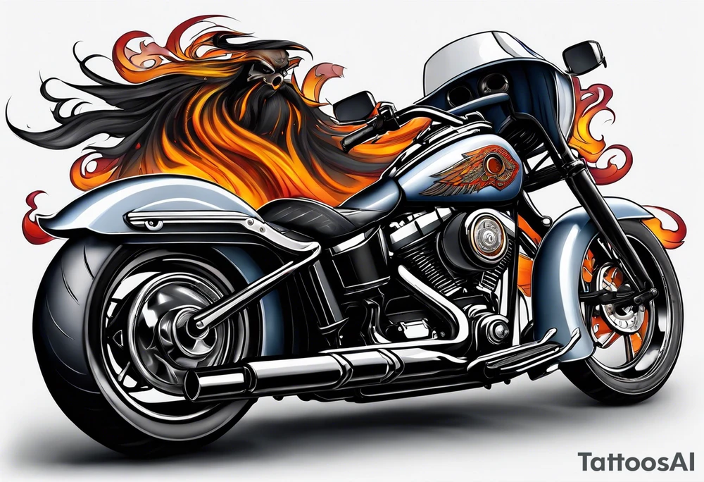 Reaper on a Harley Davidson tattoo idea