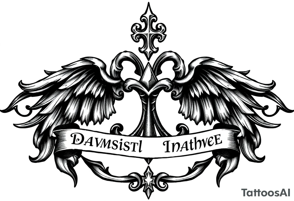Irish family symbol with daughters names tattoo idea