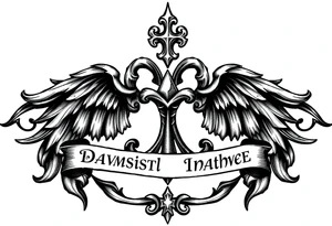 Irish family symbol with daughters names tattoo idea