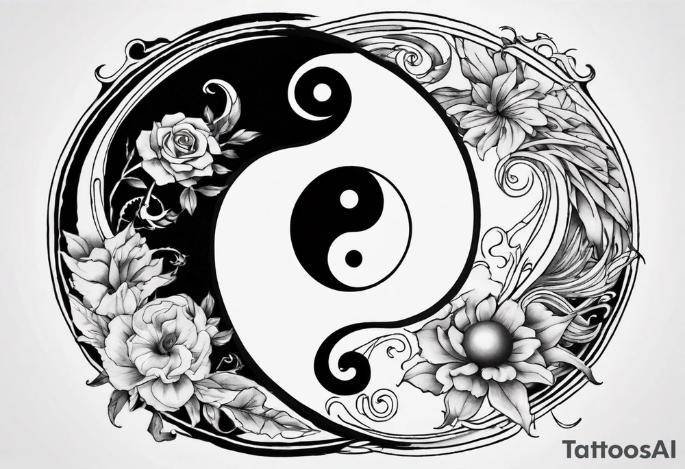 yin yang tattoo idea
