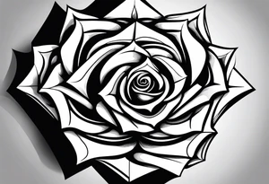 Mc Escher rose make it more mc Escher tattoo idea