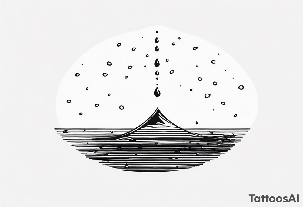water drop falling into ocean tattoo idea