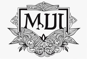 Create a small tattoo on the forearm with the initials MLJ, date of birth 22/09/22 in the style of a moluccan tattoo tattoo idea
