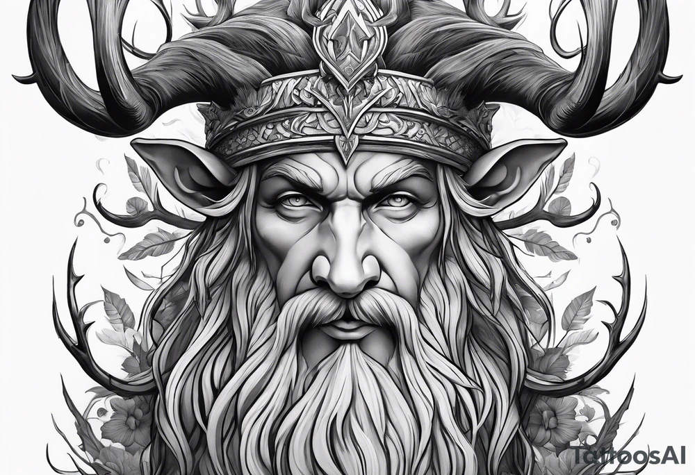 Leshy on a chamois tattoo idea