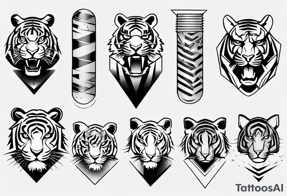 Electricity Tiger forearm tattoo tattoo idea