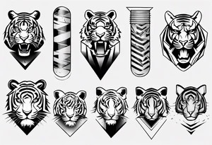 Electricity Tiger forearm tattoo tattoo idea