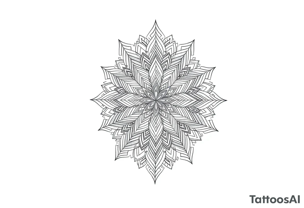 intricate mandala with sacred geometry and cosmic elements tattoo idea