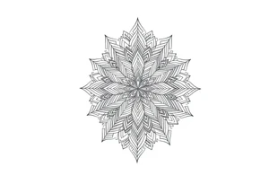 intricate mandala with sacred geometry and cosmic elements tattoo idea
