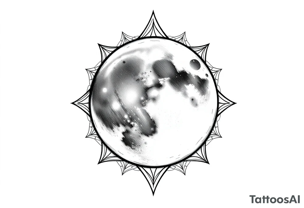 sacred moon tattoo idea