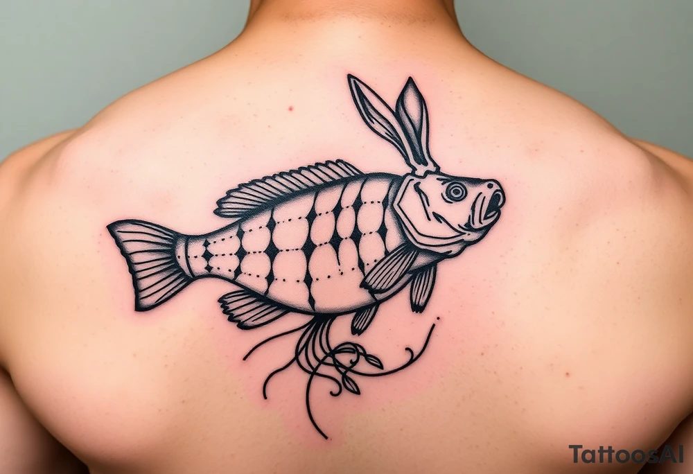 Jesus, Davis ,crappie fishing and rabbit hunting tattoo idea