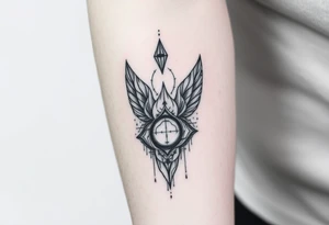 Abstract representation of rebirth, inner peace, and freedom from addiction. Include dates 2/21 and 2/22 as a personal touch. tattoo idea
