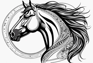 Mustang horse blood tattoo idea