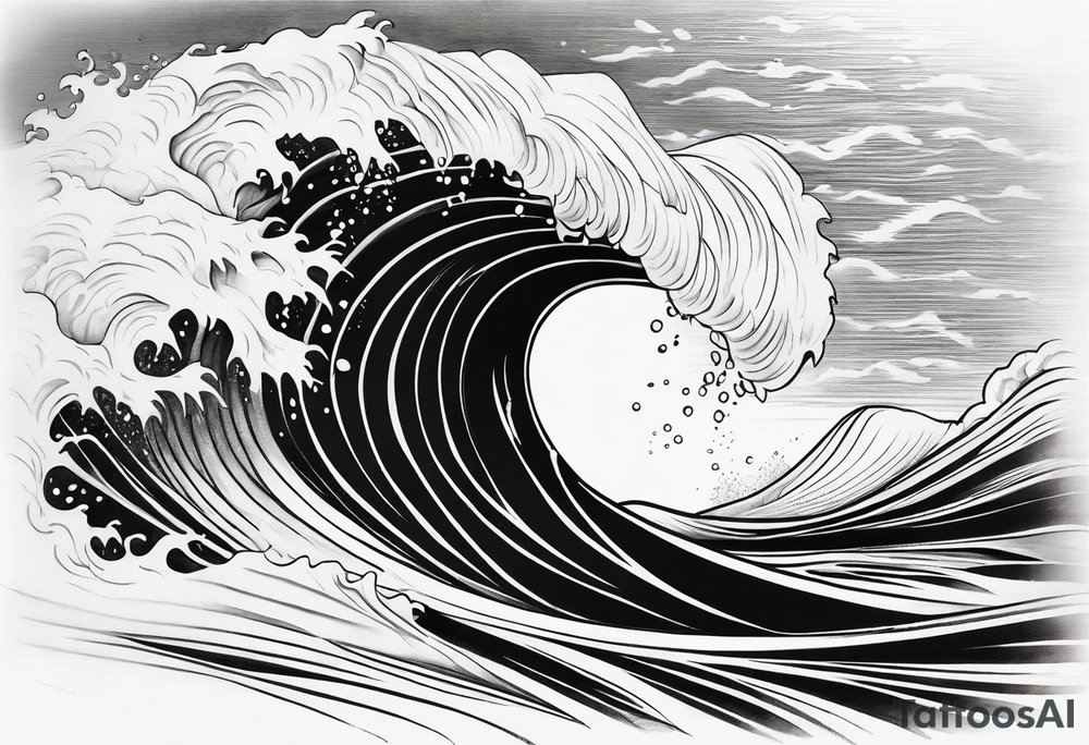 The wave tattoo idea