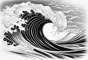 The wave tattoo idea