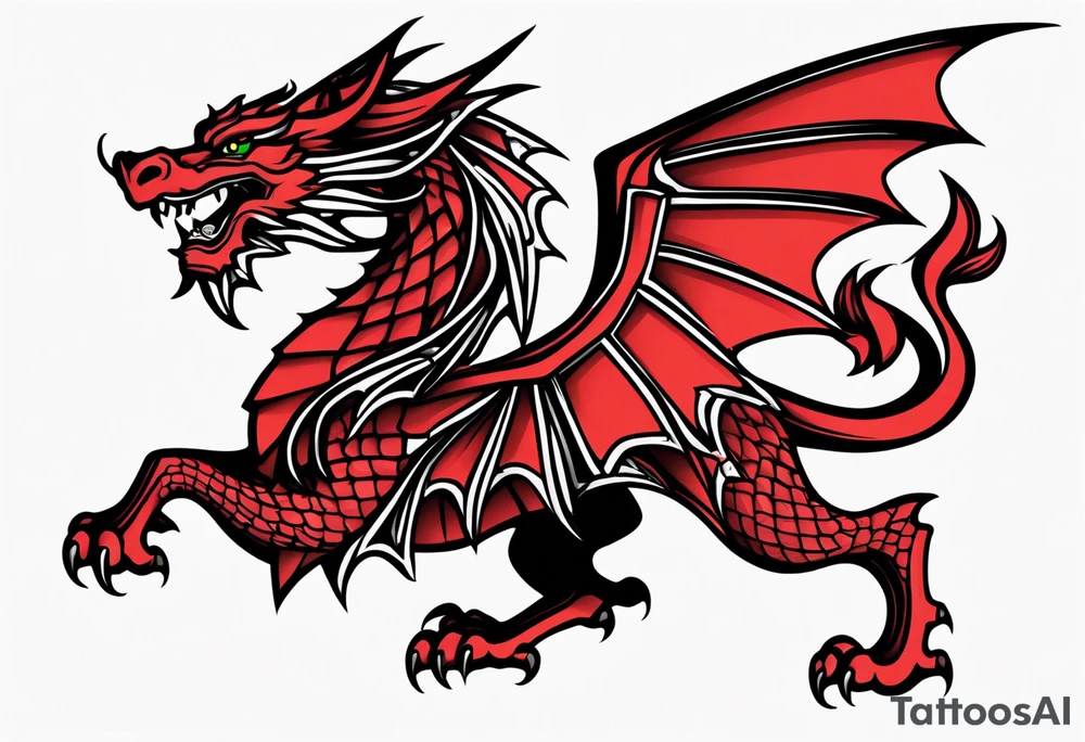 Welsh dragon tattoo idea