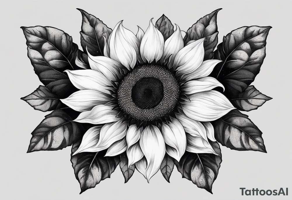 Sunflower chain tattoo idea
