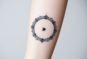 Rewind circle with play pause and stop in the circle tattoo idea