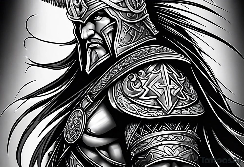 Irish warriors, drinking alcohol Las Vegas arm sleeve tattoo idea