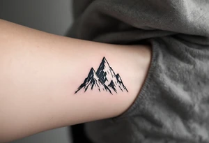 minimalist mountain with two kids
abstract. Kids are two of the four mountains. Parents as mountain behind. tattoo idea