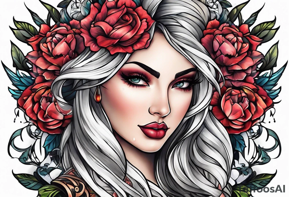 big breast tattoo idea