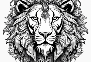 lions head 
tigers head 
viking tattoo idea