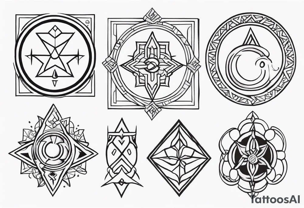sagittirus symbols tattoo idea
