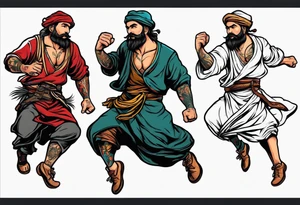 leaping peasant tattoo idea