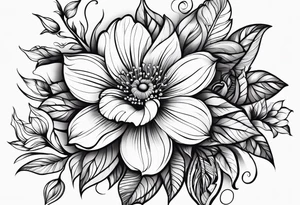 A beautiful flower tattoo idea