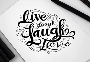 Live Laugh Love tattoo idea