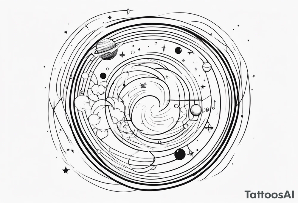 space time distortion tattoo idea