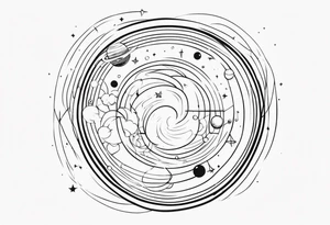 space time distortion tattoo idea