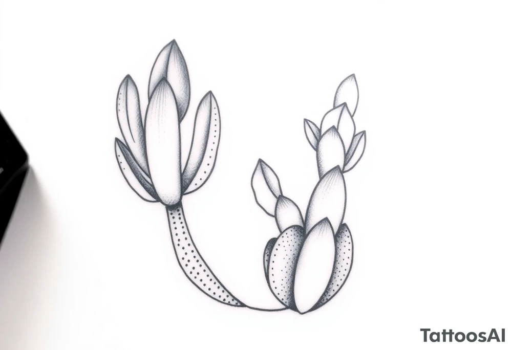 Cute cacti tattoo idea