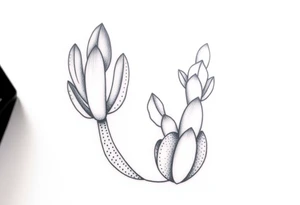 Cute cacti tattoo idea