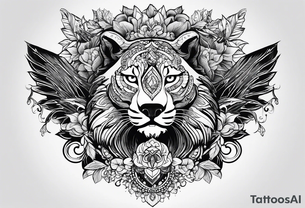 ангел и демон tattoo idea