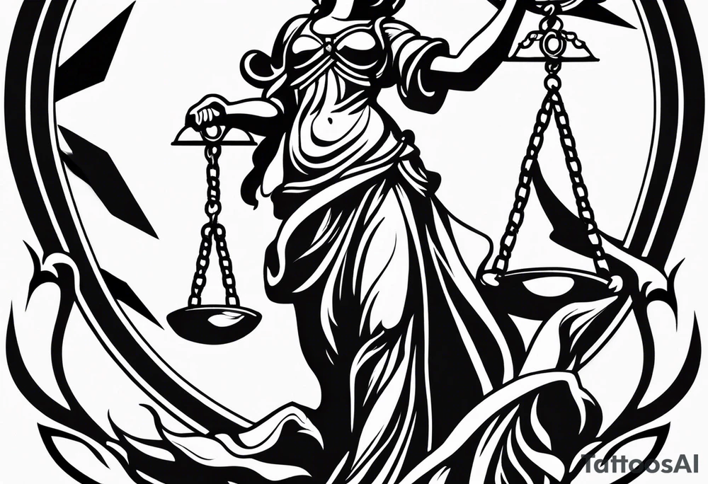 lady justice with scales of justice tattoo idea lady justice with scales of justice tattoo idea