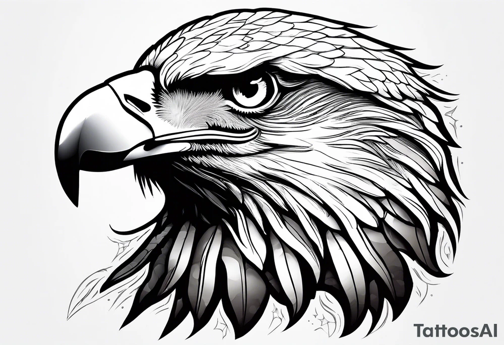 eagle and sun and sea tattoo idea