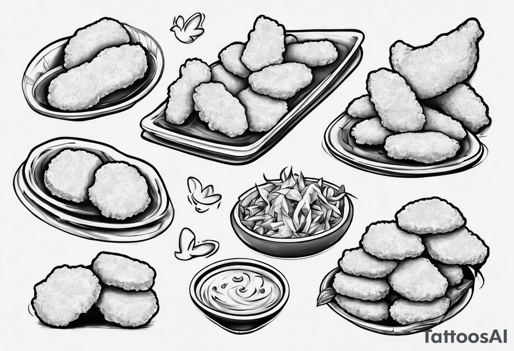 Chicken nuggets tattoo idea
