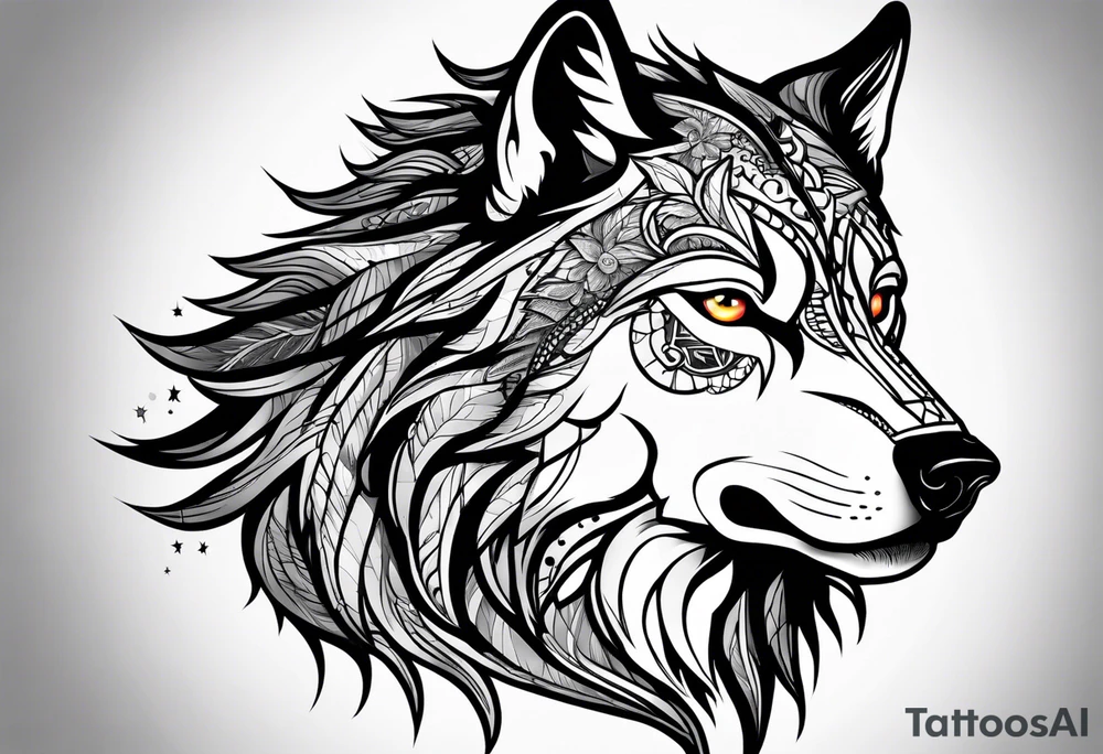 Lobo wolf for a male tattoo tattoo idea