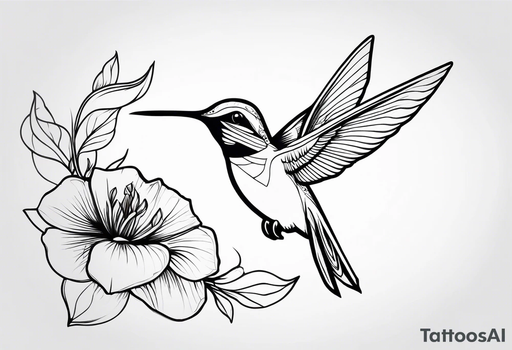 Hummingbird tattoo idea