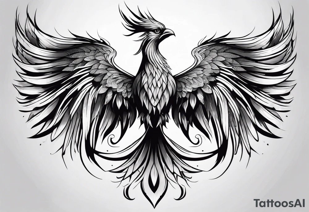 a phoenix symbolizing rebirth tattoo idea