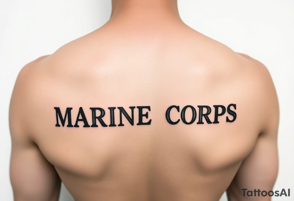 Republic of Korea
                Marine Corps
lettering tattoo idea