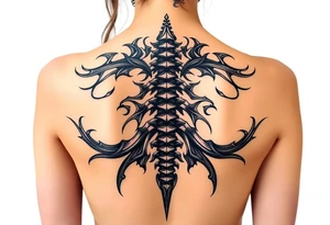 Spinal futuristic, full length tattoo idea