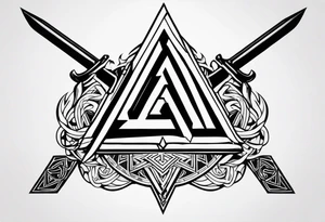 Valhalla fire
Sword shield valknut tattoo idea
