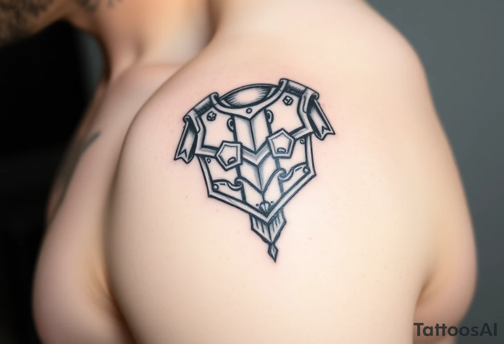 Shoulder plate armor tattoo idea