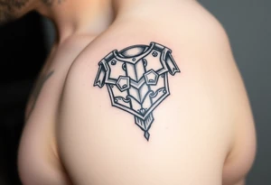 Shoulder plate armor tattoo idea