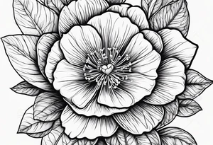 Primrose with heart tattoo idea