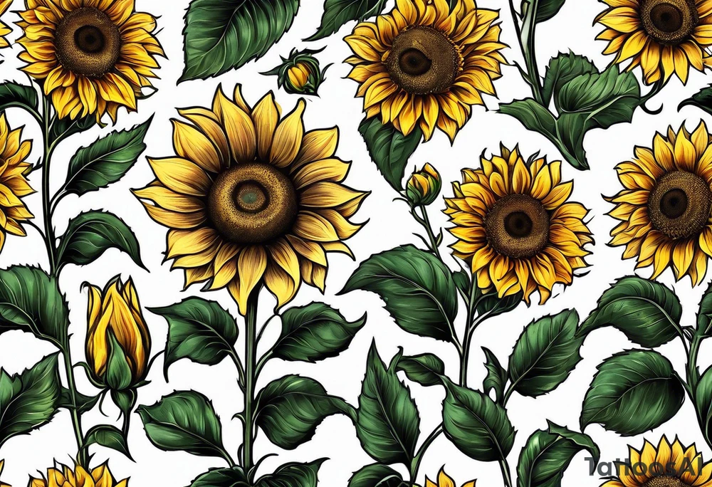 flower, sunflower, tattoo idea