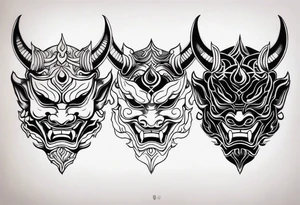 oni mask, tattoo idea